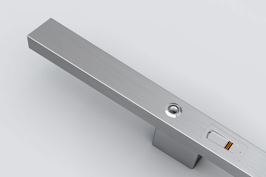 Werding Fingerscan-Türgriffe - ekey-Fingerscangriff - Artikel-Nr. SG-28-arte mit Spion - Detailansicht