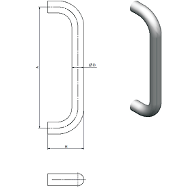 Edelstahlgriff WE 10