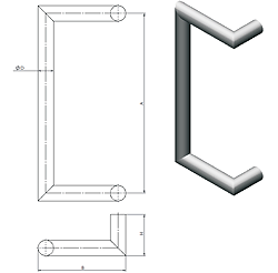 Edelstahlgriff WE 32