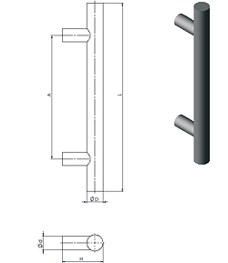 Edelstahlgriff WE 7