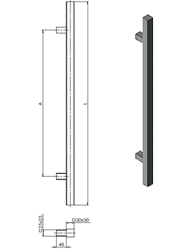 Edelstahlgriff WE 37