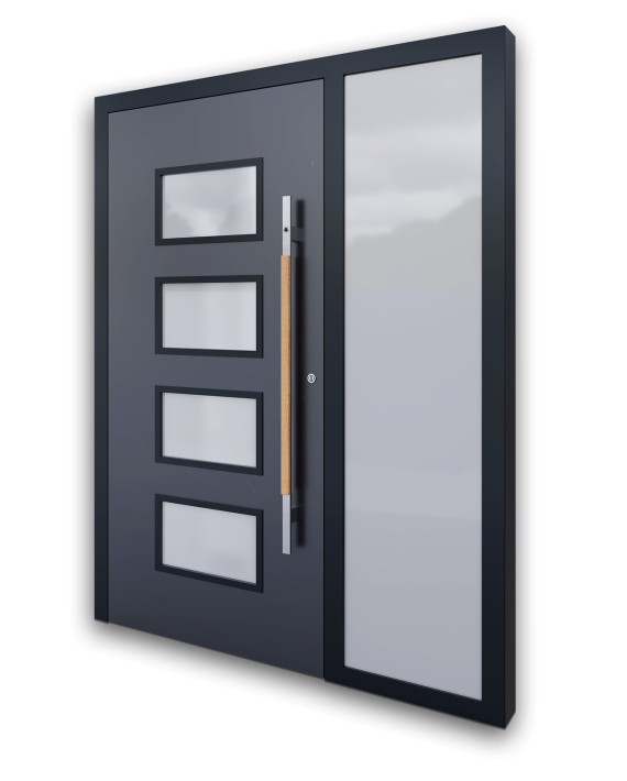 Naturholzgriff montiert auf Tür 01 -  Naturholz Türgriffe von Werding GriffDesign