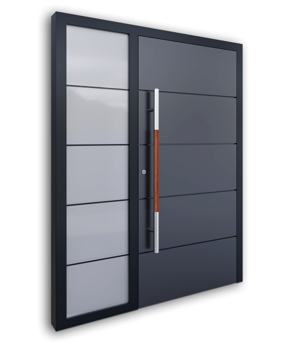 Naturholzgriff montiert auf Tür 02 -  Naturholz Türgriffe von Werding GriffDesign